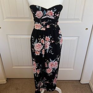Xhiliration Floral Jumpsuit in M.